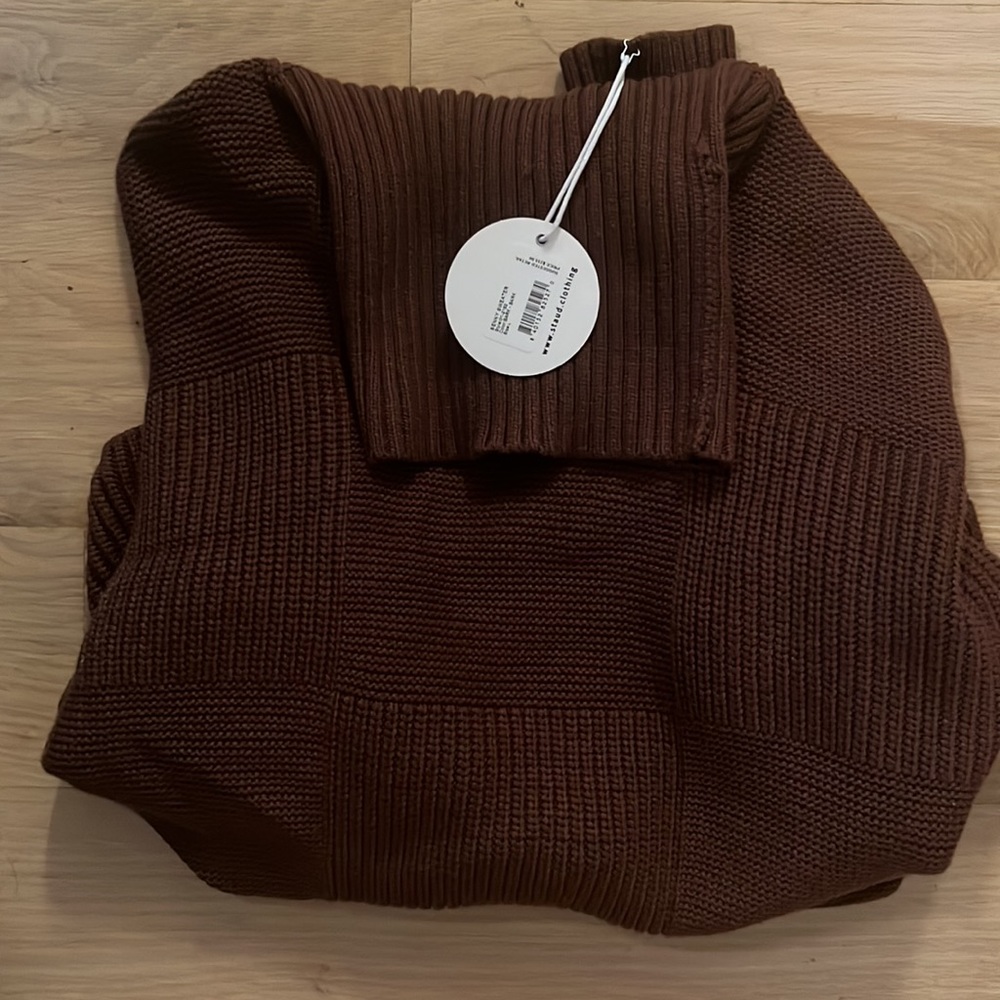 Staud Benny Sweater Bark Brown - Picture 4 of 6